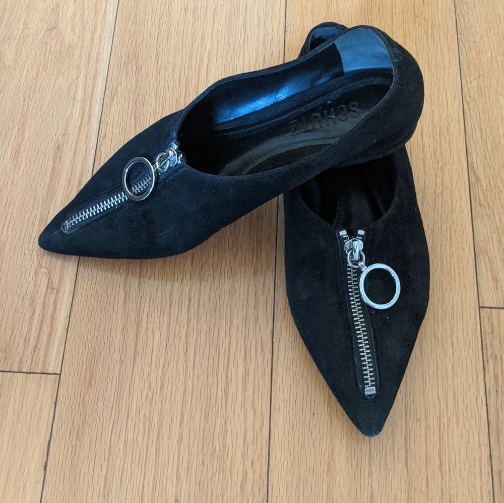 Schutz black flats